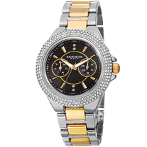 Akribos XXIV Black Dial Two Tone Ladies Watch AK789TTGB