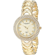 Akribos XXIV Empire Ladies Gold-Tone Bangle Watch AK804YG