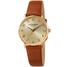 Akribos XXIV Gold Tone Dial Ladies Watch AK1087TN