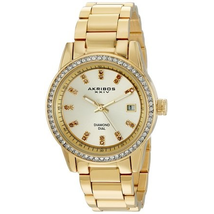 Akribos XXIV Lumin Gold Dial Ladies Watch AK928YG
