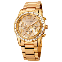 Akribos XXIV Lumin Gold Dial Multifunction Men's Watch AK943YG