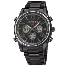 Akribos XXIV Quartz Black Dial Men's Smart Watch AK1095BK
