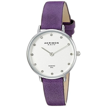 Akribos XXIV Quartz Diamond Silver Dial Ladies Watch AK882PU