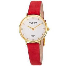 Akribos XXIV Quartz Silver Dial Ladies Watch AK882BUR