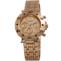 Akribos XXIV Rose Gold-Tone Ladies Watch AK686RG