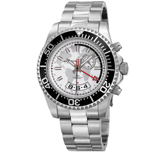 Akribos XXIV Silver and White Dial GMT Stainless Steel Men's Watch AK955SS
