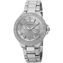Akribos XXIV Akribos Xxiv Silver Dial Silver Tone Metal Ladies Watch AK789SS