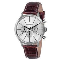 Akribos XXIV Silver-Tone Men's Watch AK647BR