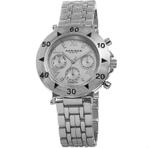 Akribos XXIV Silvertone Ladies Watch AK686SS