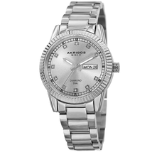 Akribos XXIV Ultimate Silver Dial Diamond Ladies Watch AK965SS