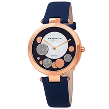Akribos XXIV Diamond Blue Dial Ladies Watch AK1069BU