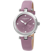 Akribos XXIV Diamond Purple Dial Ladies Watch AK1044LV