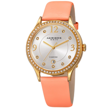 Akribos XXIV Diamond Silver-tone Dial Ladies Watch AK1011PK