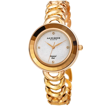 Akribos XXIV Diamond Silver-tone Dial Ladies Watch AK1088YG