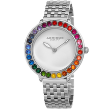 Akribos XXIV Quartz White Dial Ladies Watch AK1091SS