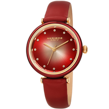 Akribos XXIV Red Dial Ladies Watch AK1035RD