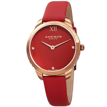 Akribos XXIV Red Dial Ladies Watch AK1059RD