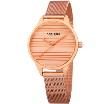 Akribos XXIV Rose Gold-tone Dial Ladies Watch AK1005RG