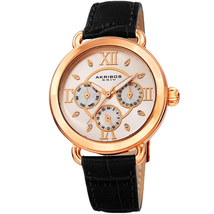 Akribos XXIV Silver-tone Dial Ladies Watch AK1043BKR