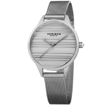 Akribos XXIV White Dial Ladies Watch AK1005SS