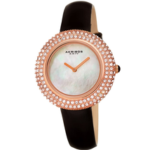 Akribos XXIV White Dial Ladies Watch AK1049BKR
