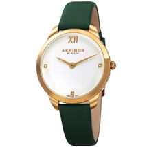 Akribos XXIV White Dial Ladies Watch AK1059GN