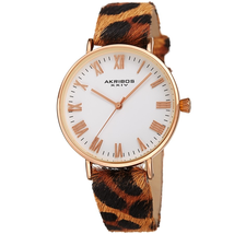 Akribos XXIV White Dial Ladies Watch AK1080RG