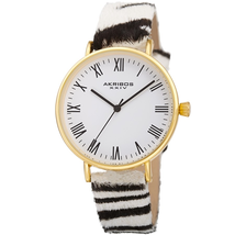 Akribos XXIV White Dial Ladies Watch AK1080YG