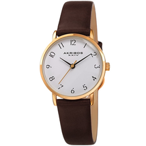 Akribos XXIV White Dial Ladies Watch AK1087BR