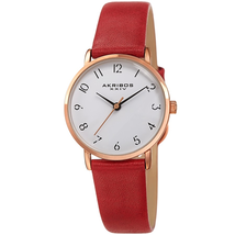 Akribos XXIV White Dial Ladies Watch AK1087RD