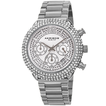 Akribos XXIV Chronograph Silver-tone Dial Men's Watch AK1075SS