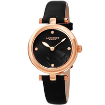 Akribos XXIV Quartz Black Dial Ladies Watch AK1044BKR