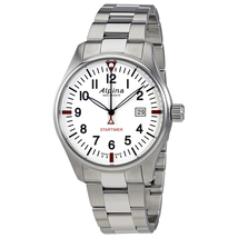 Alpina Startimer Pilot White Dial Men's Stainless Steel Watch AL-240S4S6B