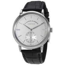 A. Lange & Sohne Saxonia Silver Dial 18K White Gold Automatic Men's Watch 380.027