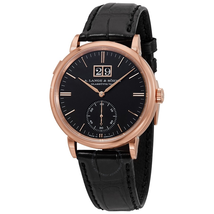 A. Lange & Sohne Saxonia Black Dial Men's 18kt Rose Gold Leather Watch 381.031