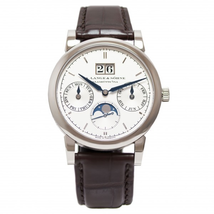 A. Lange & Sohne A. Lange and Sohne Saxonia Annual Calendar 18K White Gold Automatic Men's Watch 330.026