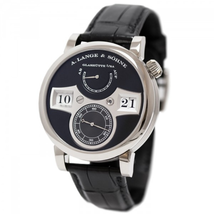 A. Lange & Sohne A. Lange and Sohne Zeitwerk Black Dial 18K White Gold Men's Watch 140.029