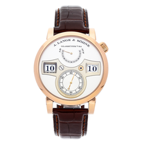 A. Lange & Sohne A. Lange and Sohne Zeitwerk Silver Dial 18K Rose Gold Men's Watch 140.032