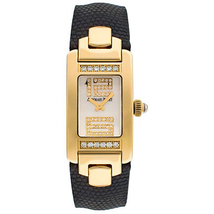 Audemars Piguet Promesse Diamond Yellow Gold Black Leather Ladies Watch 67461BA.ZZ.A001LZ.02