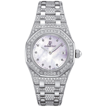 Audemars Piguet Royal Oak Diamond Mother of Pearl Dial Diamond and White Gold Ladies Watch 67602BC.ZZ.1212BC.01