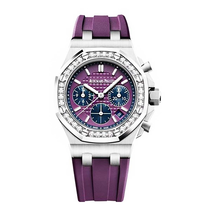 Audemars Piguet Royal Oak Offshore Chronograph Automatic Diamond Purple Dial Ladies Watch 26231ST.ZZ.D075CA.01