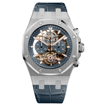 Audemars Piguet Royal Oak Tourbillon Blue Dial Men's Chronograph Watch 26347PT.OO.D315CR.01