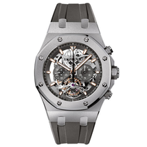 Audemars Piguet Royal Oak Tourbillon Slate Grey Skeleton Dial Men's Watch 26347TI.GG.D004CA.01