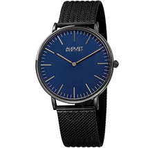 August Steiner Blue Dial Men's Mesh Watch AS8219BK