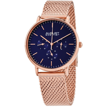 August Steiner Mesh Bracelet Blue Dial Men's Watch AS8255RGBU