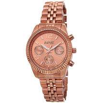 August Steiner Multi-Function Rose Dial Rose Gold-tone Ladies Watch AS8103RG