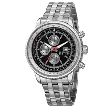 August Steiner Black Dial Men's Watch AS8162SSB