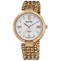 August Steiner Diamond Mother-Of-Pearl Rose Gold-tone Ladies Watch AS8065RG