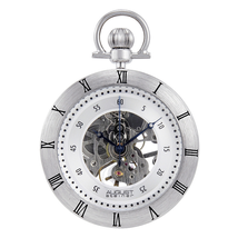 August Steiner Silver-tone Pocket Watch AS8017SS