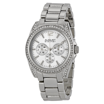 August Steiner Silver-tone Metal Silver Dial Quartz Ladies Watch AS8075SS